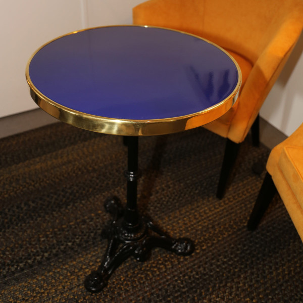 Table de bistrot plateau émaillé - 3 tailles 9 coloris