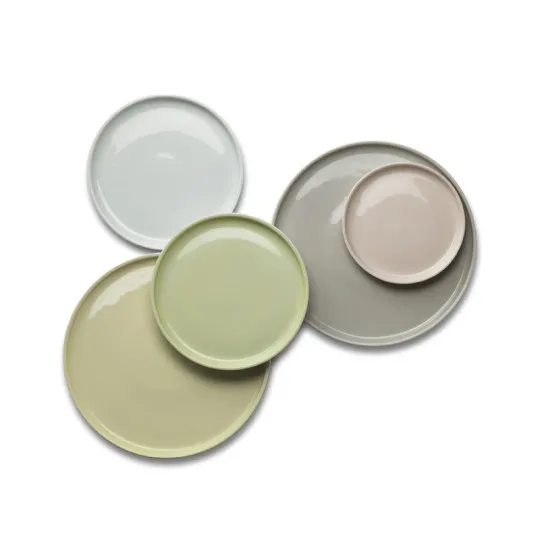 4 Assiettes La Vaisselle de l'ECONOME DEGRENNE - 4 coloris 3 tailles