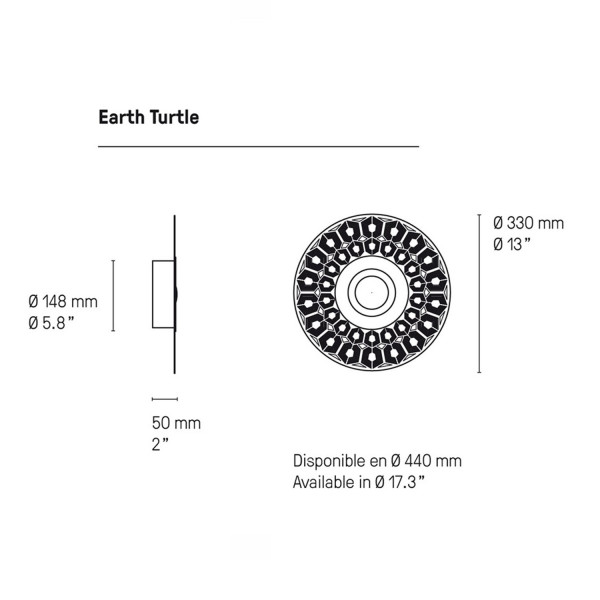 Applique Earth Turtle CVL - 2 tailles