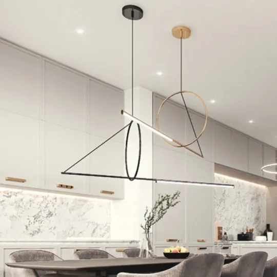 Suspension Cercle et Trait CVL - 2 tailles 4 finitions