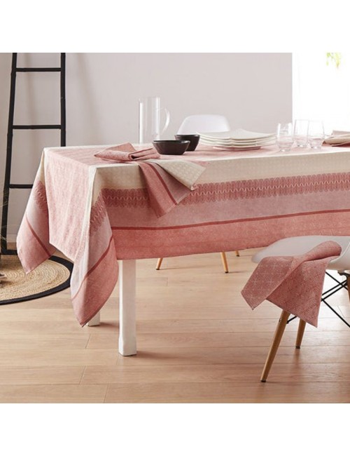 Nappe serviettes Charleston Corail Tradilinge - 9 dimensions