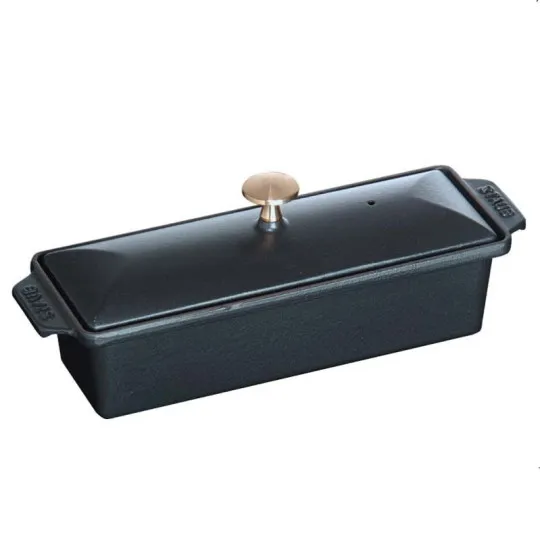 Plat à terrine noir mat 30x11cm Staub