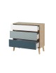 Chambre Larvik Lit armoire commode bureau Gami
