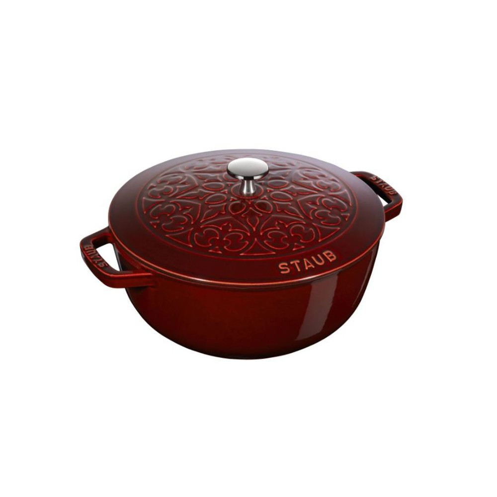 Cocotte Lys Staub en fonte 24cm coloris grenadine