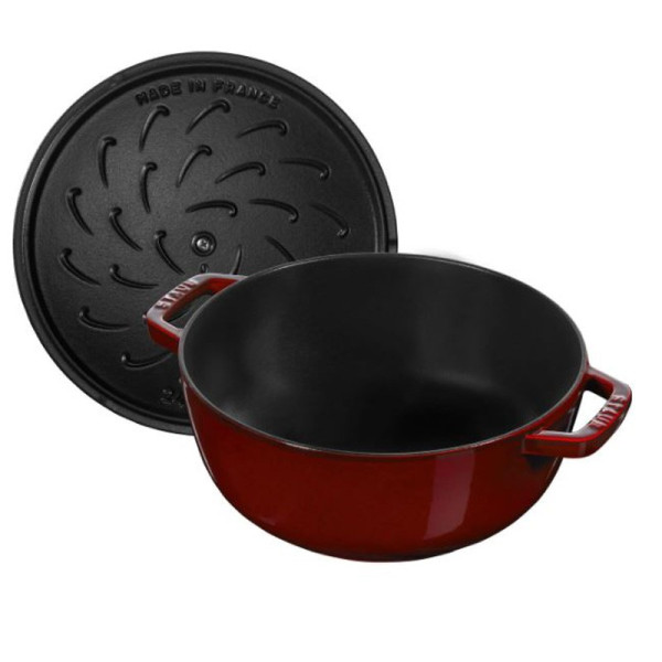 Cocotte Lys Staub en fonte 24cm coloris grenadine