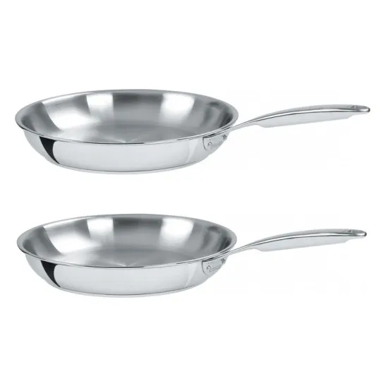 Set batterie CRISTEL Castel Pro 2 poêles inox de 20cm et 24cm
