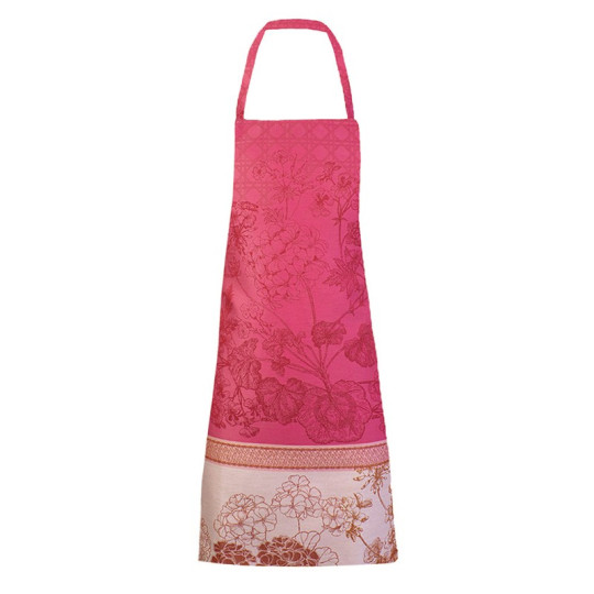Tablier Géraniums rose Garnier Thiebaut antitache