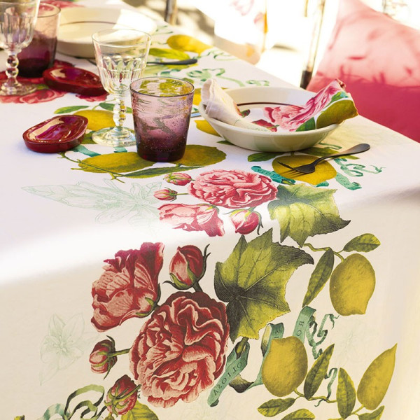 Nappe lin Citrons de Menton Garnier Thiebaut - 4 dimensions