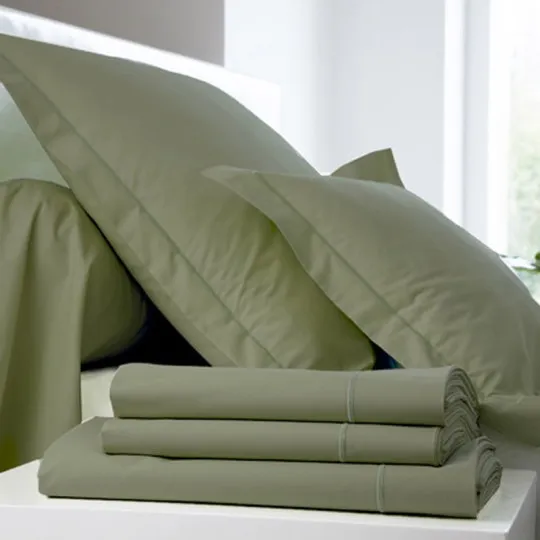 Parure de lit UNI Percale de coton Blanc des Vosges - 16 coloris