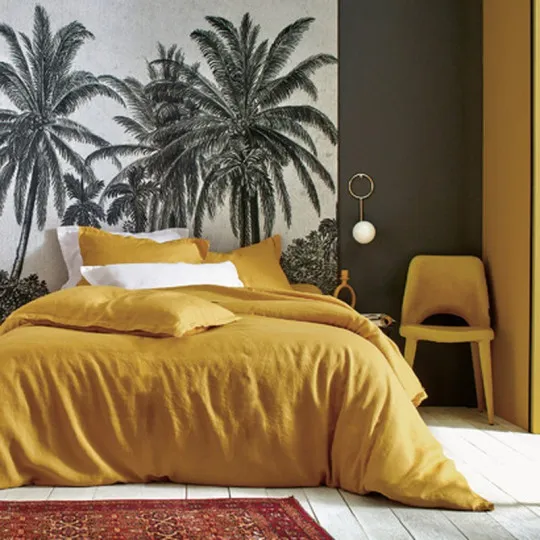 Parure de lit Louxor 100% lin Blanc des vosges - 8 coloris