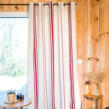 Rideau Corda bordeaux blanc Artiga 155x285cm