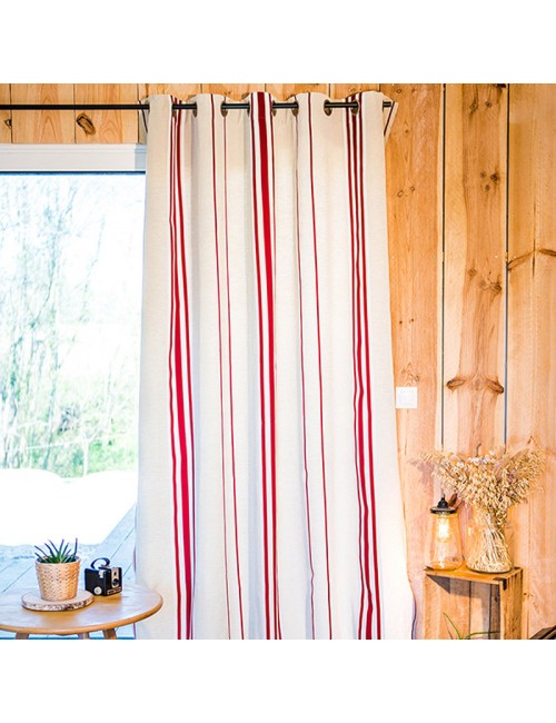Rideau Corda bordeaux blanc Artiga 155x285cm