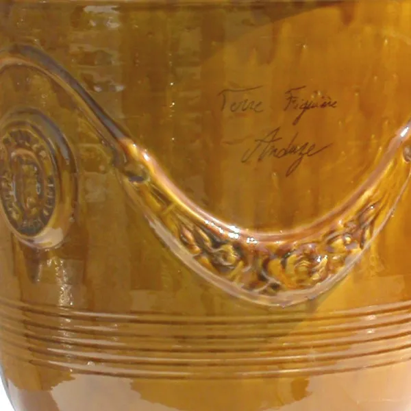Vase d'Anduze TERRE FIGUIERE émaillé miel poterie - 4 tailles