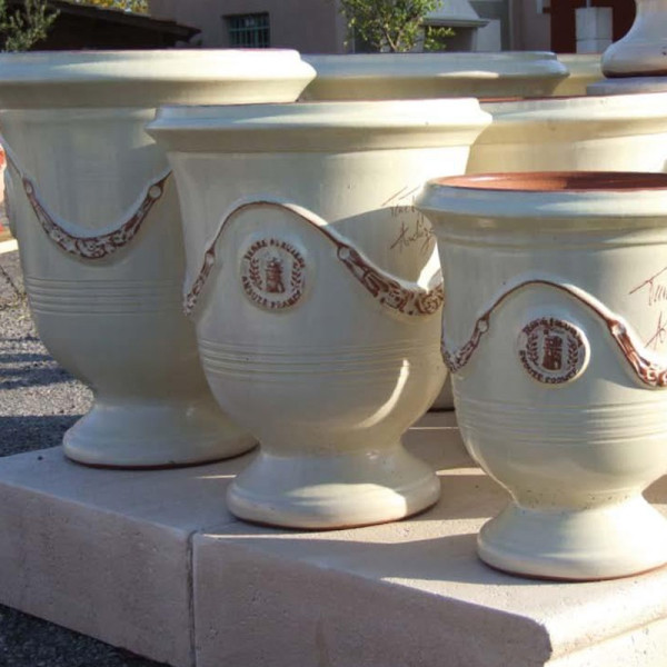 Vase Anduze émaillé ivoire Terre Figuière - 4 tailles