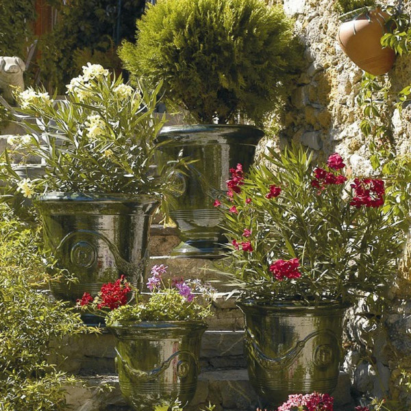 Vase Anduze émaillé vert Terre Figuière - 4 tailles