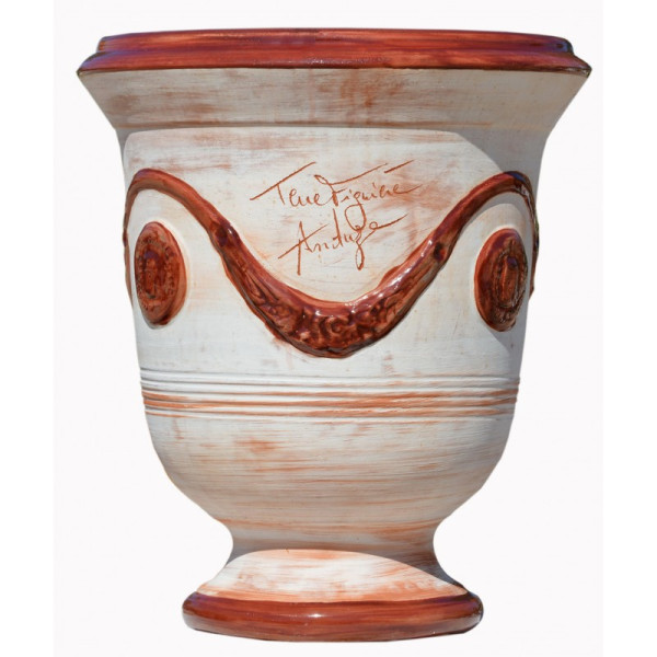 Vase Anduze Cérusé bordeaux Terre Figuière - 4 tailles