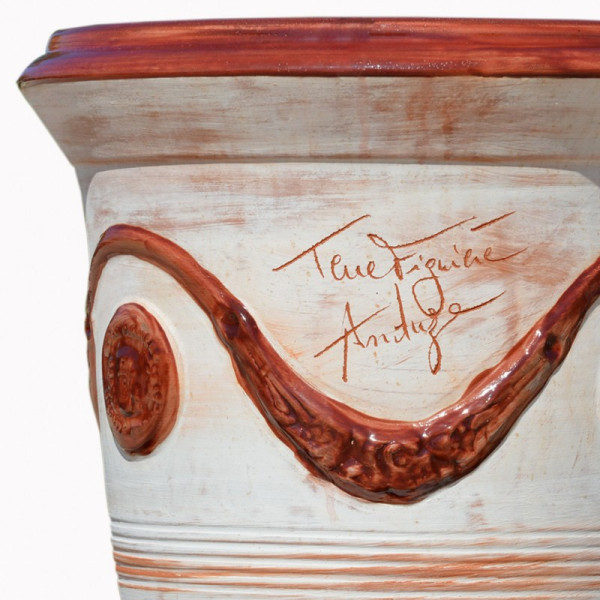 Vase Anduze Cérusé bordeaux Terre Figuière - 4 tailles