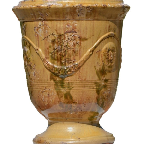 Vase Anduze émaillé vieilli Antique Terre Figuière - 4 tailles