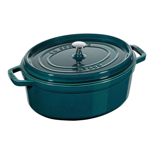 Cocotte Staub Blue La Mer ovale en fonte - 2 tailles