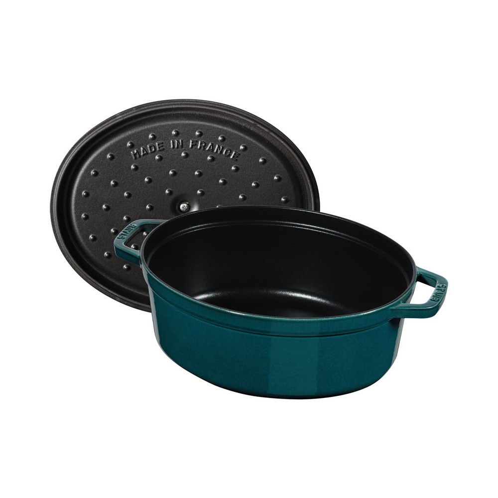 Cocotte Staub Blue La Mer ovale en fonte - 2 tailles