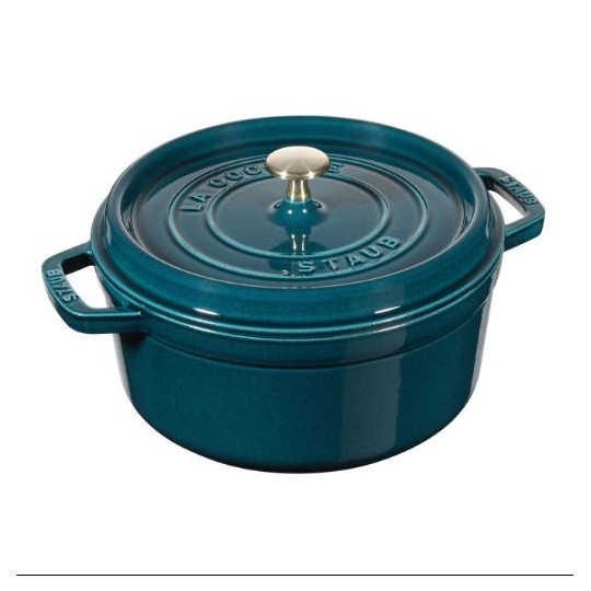 Cocotte en fonte Staub ronde Blue La Mer - 4 diamètres
