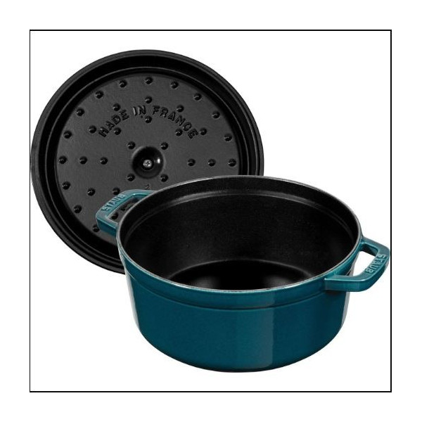 Cocotte en fonte Staub ronde Blue La Mer - 4 diamètres