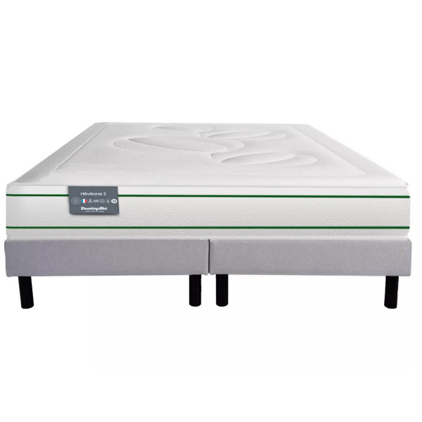 Pack literie hiver matelas sommier Heveane Dunlopillo couette oreillers