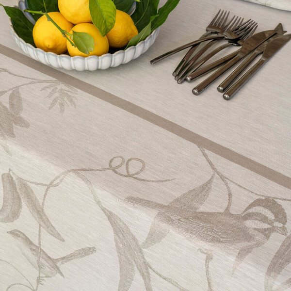 Nappe Volière en lin Le Jacquard Français - 3 coloris