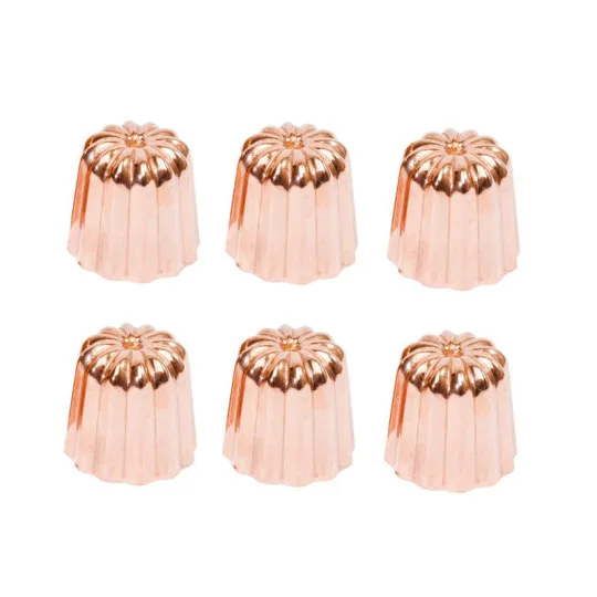 6 moules à cannelés cuivre Matfer Bourgeat