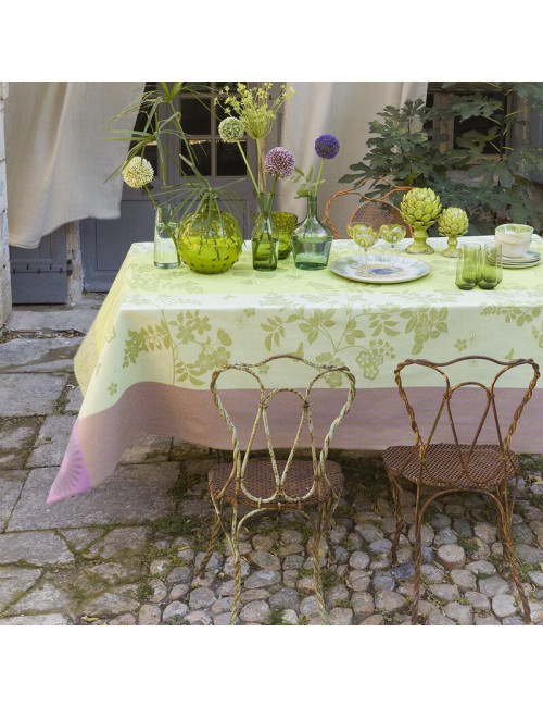 Nappe coton LE JACQUARD FRANCAIS Asia Mood 175x250cm rose thé (1 quantité)