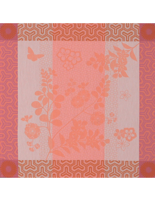 Nappe coton LE JACQUARD FRANCAIS Asia Mood 175x250cm rose thé (1 quantité)
