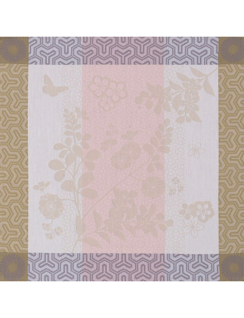 Nappe coton LE JACQUARD FRANCAIS Asia Mood 175x250cm rose thé (1 quantité)