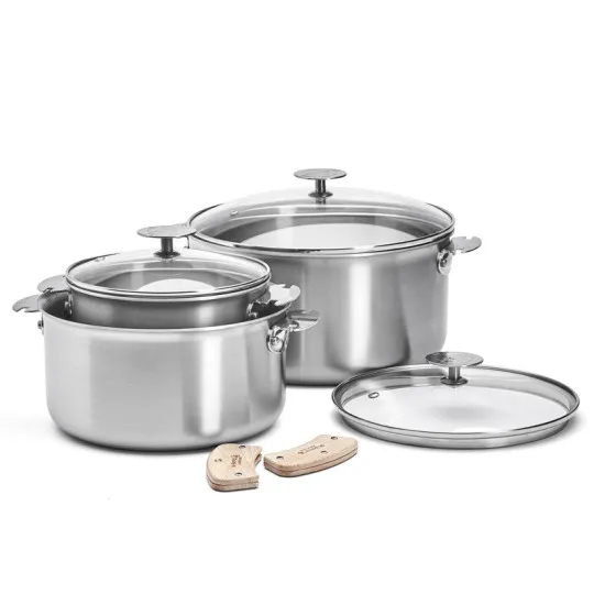 Batterie 3 casseroles Alchimy Loqy De Buyer 7 pièces
