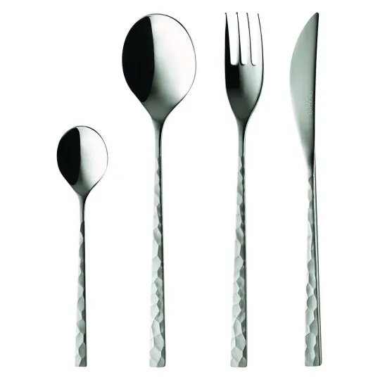 24 couverts Fuse Martelé Inox DEGRENNE