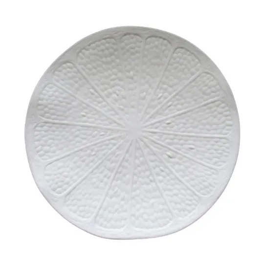 6 assiettes porcelaine Pamplemousse Pergay - 2 tailles