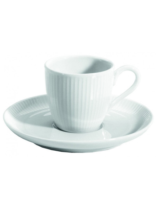 6 tasses et soucoupes Plissé Pillivuyt - 3 tailles