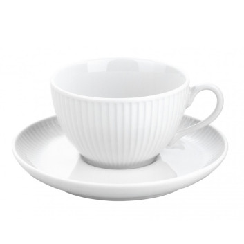 6 tasses et soucoupes Plissé Pillivuyt - 3 tailles