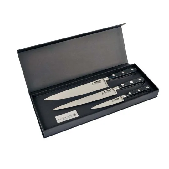 Coffret Au Nain 3 couteaux chef forge idéal - 2 couleurs