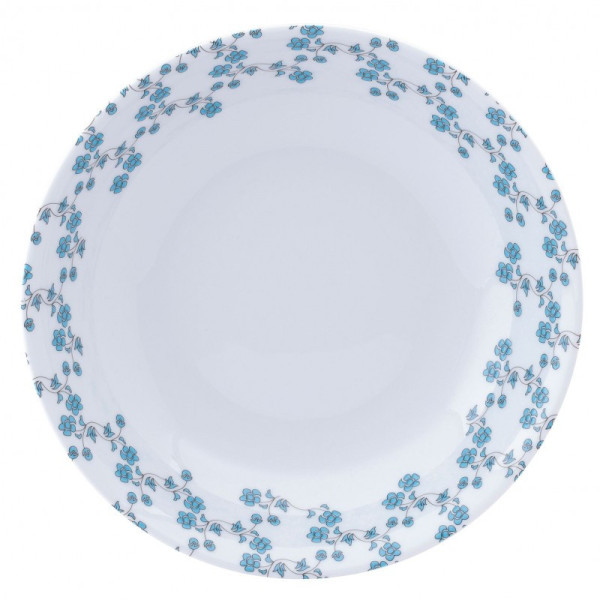 Plat Fleurs bleues Deshoulières - 4 dimensions