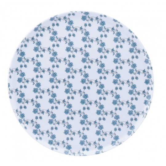 Plat Fleurs bleues Deshoulières - 4 dimensions