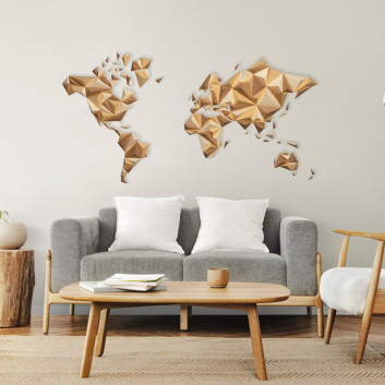 Décoration murale Carte du Monde Owarld à fabriquer - 4 coloris - 2 tailles