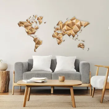 Décoration murale Carte du Monde Owarld à fabriquer - 4 coloris - 2 tailles