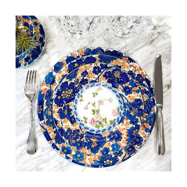 6 assiettes Dammouse Haviland - 5 diamètres