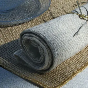 6 serviettes de table Pépite Charvet Gypse