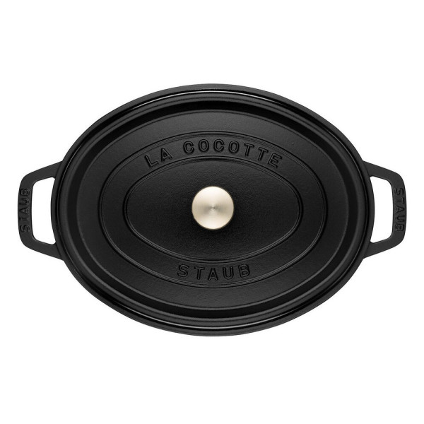 Cocotte en fonte STAUB ovale 41cm coloris noir mat