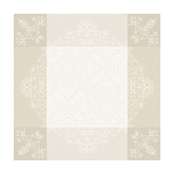 Nappe Venezia coton ivoire Le Jacquard Français - 4 dimensions