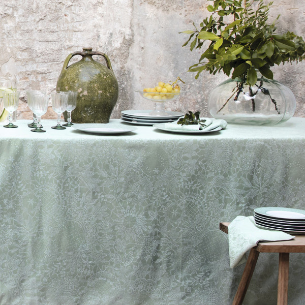 Nappe Mille guipures jade Garnier Thiebaut - 6 dimensions