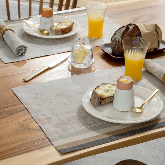 4 sets de table Instant bucolique Le Jacquard Français - 3 coloris