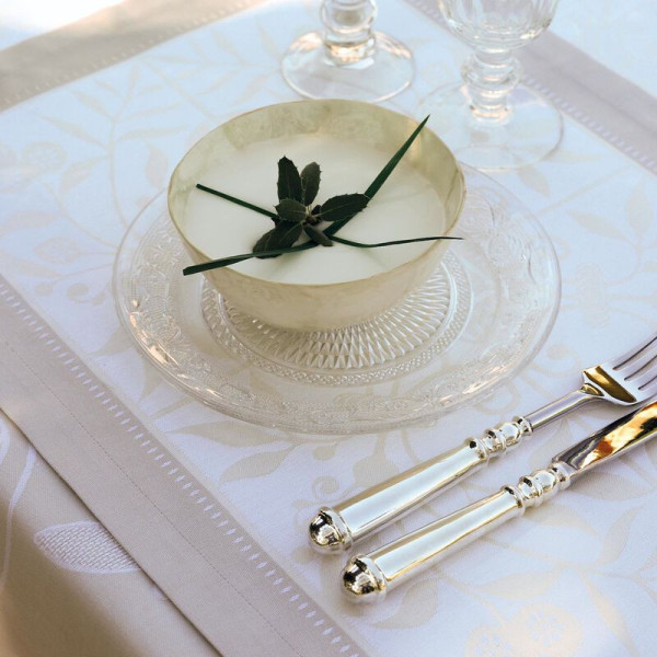 4 sets de table Venezia coton ivoire Le Jacquard Français