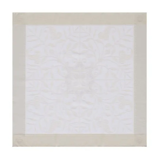 4 serviettes de table Venezia coton ivoire Le Jacquard Français